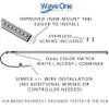 Wave One Marine Dual Color T-Top LED Light With Switch | Boat Courtesy Cockpit Helm Light | Waterproof Bar Housing | Stainless Hardware | IP68 (15.5" White & Blue) view 2