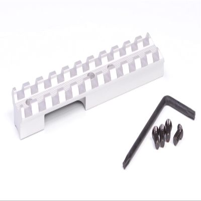 Hammers Scope Adapter Base Rail Mount Picatinny Weaver See-Through for Ruger Mark I II III IV 22/45 (Silver)