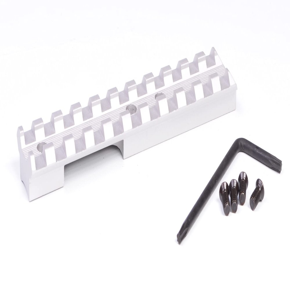 Hammers Scope Adapter Base Rail Mount Picatinny Weaver See-Through for Ruger Mark I II III IV 22/45 (Silver)