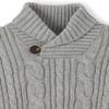 Gymboree Boys and Toddler Long Sleeve Cable Knit Shawl Sweater, Grey, 2T view 3