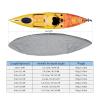 Universal Kayak Cover 420D Oxford Fabric Canoe Boat Storage Cover Waterproof UV Resistant Dust Protector,Gray,Fit 4.1m to 4.5m Kayak view 2