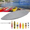 Universal Kayak Cover 420D Oxford Fabric Canoe Boat Storage Cover Waterproof UV Resistant Dust Protector,Gray,Fit 4.1m to 4.5m Kayak view 4