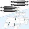 Dewkake EZGO TXT Front and Rear Shocks Absorbers for 1994-Up Golf Cart, 4PCS, OEM # 70928-G01, 76418-01 view 2