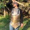 Nautical-Mart Metal Armor Breastplate for LARP Women Armor Halloween Costume, brown antique view 1