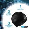 Aouloves 2 Pack Unisex Swim Caps with 3D Ear Protection, Durable Silicone Swimming Caps for Women Men Adults Youths Kids, Easy to Put On and Off view 3