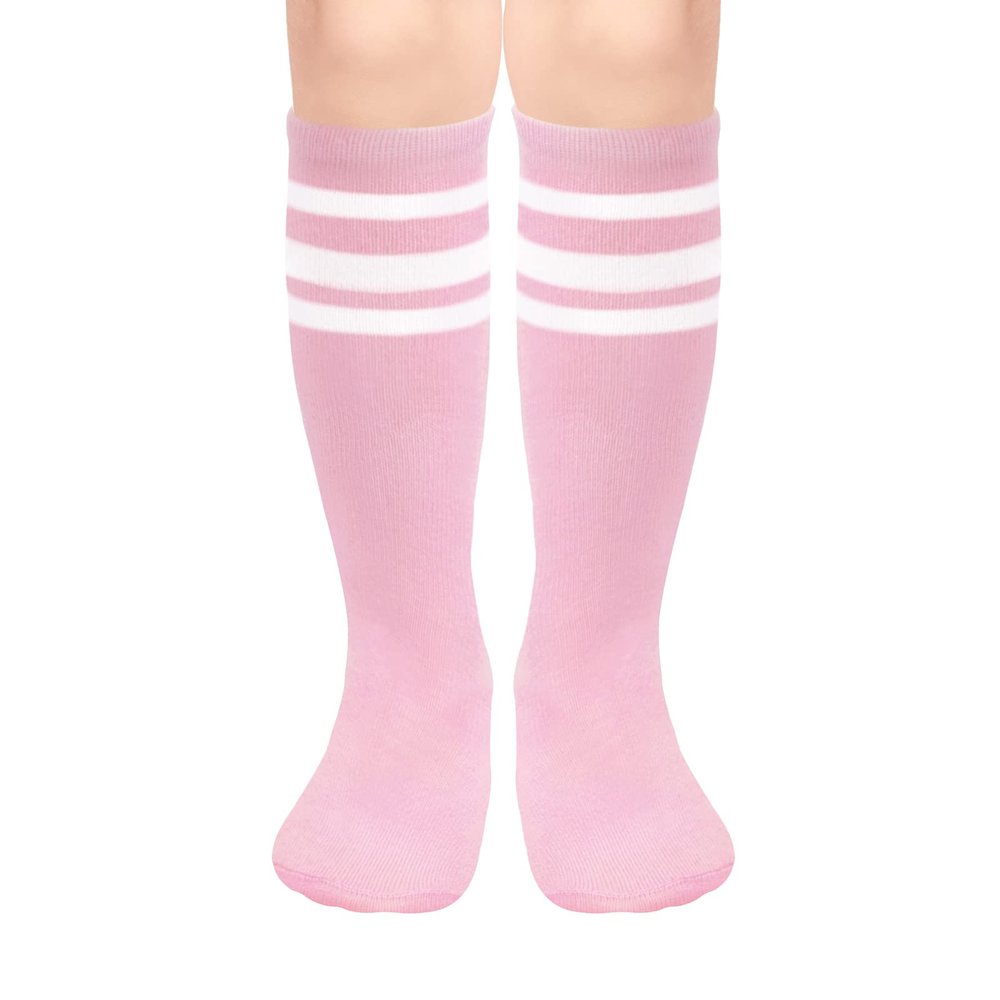 Girls Soccer Socks Kids Soccer Socks Girls Knee High Socks for Girls Basketball Socks Toddler Soccer Socks Youth Pink