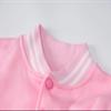 Women Cropped Varsity Jacket Retro Baseball Jacket Bomber Coat Streetwear Blue view 2