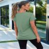 AUTOMET Women's Soft Basic Short Sleeve T-Shirt, Round Neck Tops Summer Casual Tee for Spring Shirts Clothes Everyday Wear 02lightgreen S view 4