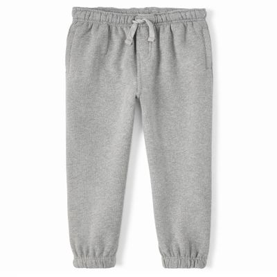 Gymboree Boys and Toddler Fleece Jogger Sweatpants, H/T Smoke, 8