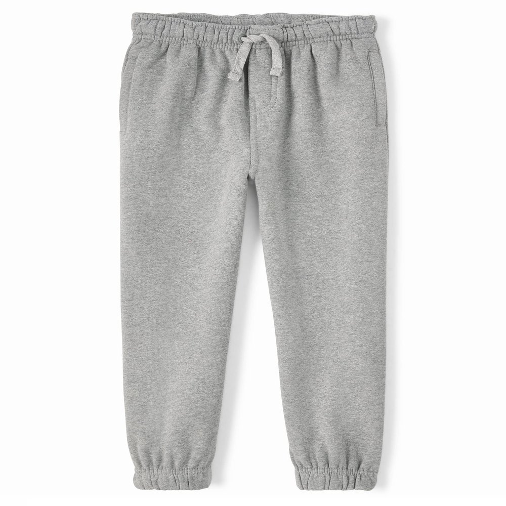 Gymboree Boys and Toddler Fleece Jogger Sweatpants, H/T Smoke, 8