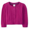 Gymboree Girls and Toddler Long Sleeve Cable Knit Cardigan Sweater, Magic Magenta, 10 view 1