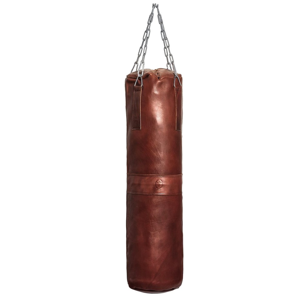 Modest Vintage Player Retro Heritage Brown Leather Heavy Punching Bag (UN-Filled) (5 Foot)