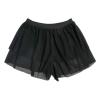 Maryia Sexy Black Mesh Sheer Swim Stretch Beach Shorts for Women See Through Fishnet Ruffle Mini Skirts Wrap Bottoms view 1