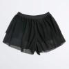 Maryia Sexy Black Mesh Sheer Swim Stretch Beach Shorts for Women See Through Fishnet Ruffle Mini Skirts Wrap Bottoms view 4