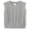 Gymboree Boys and Toddler V-Neck Cable Knit Sweater Vest, Heather Grey, 12 view 1
