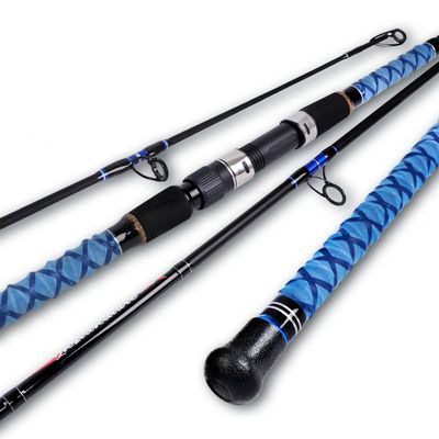 Fiblink Surf Spinning Fishing Rod Carbon Travel Surf Rod 3 Piece Saltwater Spinning Fishing Rod 12'