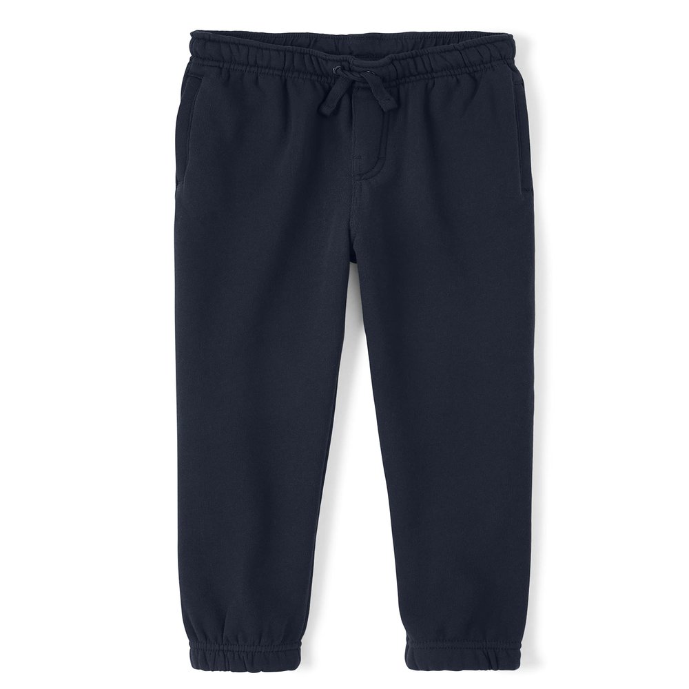 Gymboree Boys and Toddler Fleece Jogger Sweatpants, Navy Slate, 8
