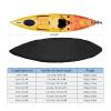 Universal Kayak Cover 420D Oxford Fabric Canoe Boat Storage Cover Waterproof UV Resistant Dust Protector,Black,Fit 3.6m to 4m Kayak view 2