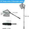 Floating Landing Fishing Net Folding Fishing Net Telescoping Fishing Nets Handle Coated Landing Net for Easy Catch & Release Kids Saltwater and Freshwater Use (Black-98-inch) view 3