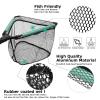 Floating Landing Fishing Net Folding Fishing Net Telescoping Fishing Nets Handle Coated Landing Net for Easy Catch & Release Kids Saltwater and Freshwater Use (Black-98-inch) view 4