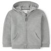 Gymboree Boys and Toddler Long Sleeve Zip Up Hoodie Sweatshirt, Heather Grey, 4T view 1