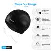 Aouloves 2 Pack Unisex Swim Caps with 3D Ear Protection, Durable Silicone Swimming Caps for Women Men Adults Youths Kids, Easy to Put On and Off view 4