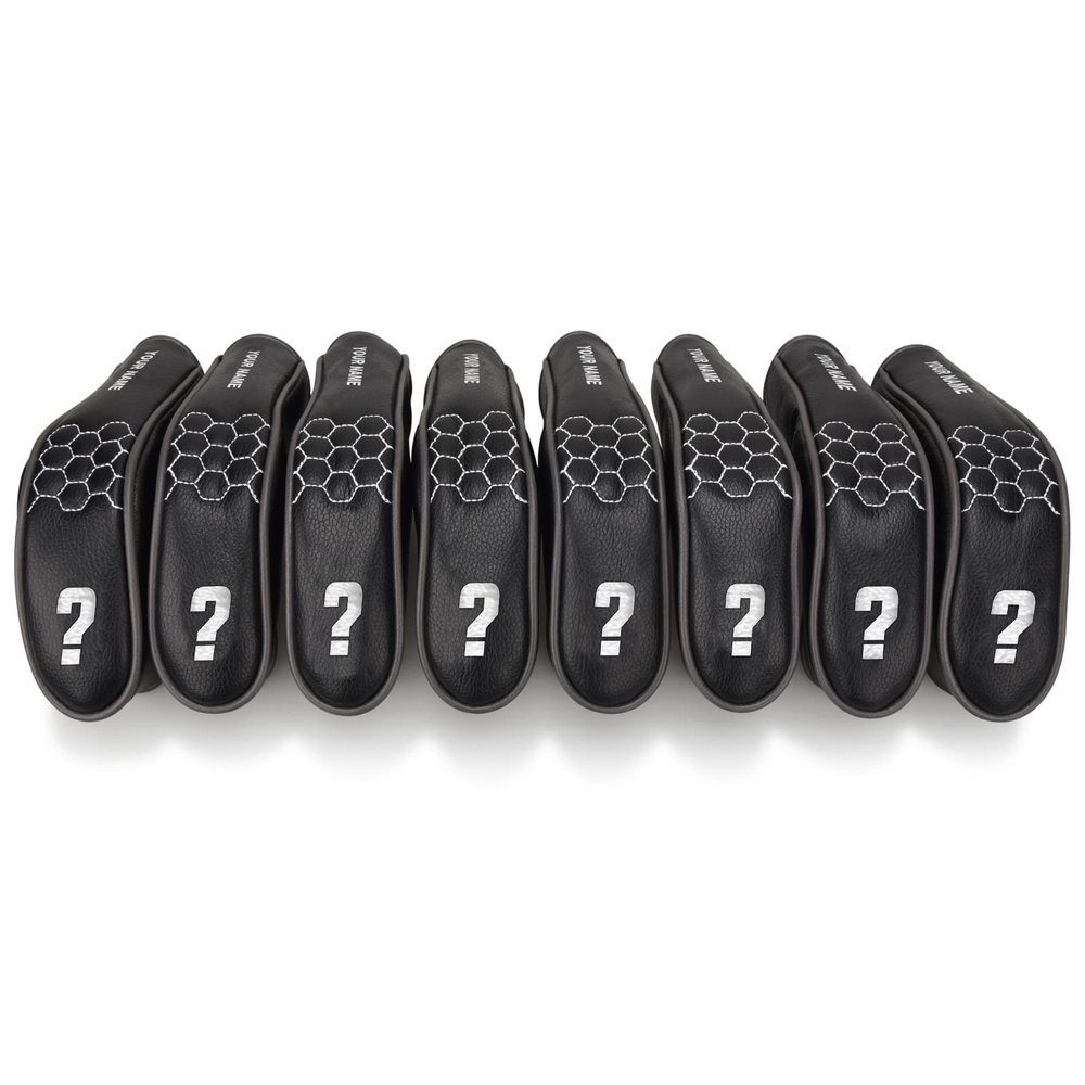mytag 8pcs/lot Golf Hybrid Headcover Set Long Small Driving Iron Head Cover for Cleveland Launcher, Majek MX4, Cobra T Rail, Wilson Launch Pad, Tour Edge Utility Irons (Custom 1set (8pcs))