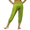 LOFBAZ Yoga Pants for Women Maternity PJs Pajamas Sweatpants Lounge Harem Boho Joggers Womens Dance Genie Indian Clothing Solid Lime Green (Capri) S view 3