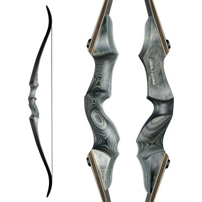 Black Hunter Takedown Recurve Bow, 60" Right Handed with Ergonomic Design for Outdoor Training Practice (25 lb, Right Hand)