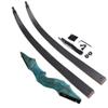 60 Inch Black Hunter Takedown Recurve Bow and Arrow Kit 20-60 Lbs Wooden Traditional Longbow American Hunting Bow for Right Hand (60 lbs, only Blue Bow) view 3