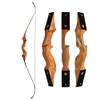 60 Inch Black Hunter Takedown Recurve Bow and Arrow Kit 20-60 Lbs Wooden Traditional Longbow American Hunting Bow for Right Hand (30 lbs, only Orange Bow) view 1