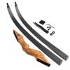 60 Inch Black Hunter Takedown Recurve Bow and Arrow Kit 20-60 Lbs Wooden Traditional Longbow American Hunting Bow for Right Hand (40 lbs, Orange Bow Set) view 3