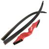 60 Inch Black Hunter Takedown Recurve Bow and Arrow Kit 20-60 Lbs Wooden Traditional Longbow American Hunting Bow for Right Hand (30 lbs, only red Bow) view 3