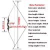 60 Inch Black Hunter Takedown Recurve Bow and Arrow Kit 20-60 Lbs Wooden Traditional Longbow American Hunting Bow for Right Hand (45 lbs, only Blue Bow) view 2