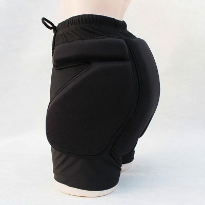 Q-FFL Breathable Hip Protector Padded Short Pants, Flexible Comfortable Tailbone Hip Butt Pad, Protection Hip for Inline Skating, Skateboarding (Size : Small)