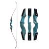 60 Inch Black Hunter Takedown Recurve Bow and Arrow Kit 20-60 Lbs Wooden Traditional Longbow American Hunting Bow for Right Hand (35 lbs, only Blue Bow) view 1