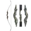 60 Inch Black Hunter Takedown Recurve Bow and Arrow Kit 20-60 Lbs Wooden Traditional Longbow American Hunting Bow for Right Hand (40 lbs, only Black Bow) view 1