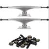 Tensor Trucks Alloy Polished / Black Skateboard Trucks - 5.0" Hanger 7.75" Axle with 1" Raven Black Hardware - Bundle of 2 items view 1