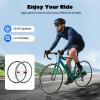 BJTDLLX 700C Road Bike Wheel, Double-Layer Aluminium Alloy Wheels C/V Brake Clincher, 2 Pcs Ultra-Light Bicycle Bike Wheel Set 30mm Rim Sealed Bearing Carbon Fiber Wheelset for 7/8/9/10/11 Speed view 2