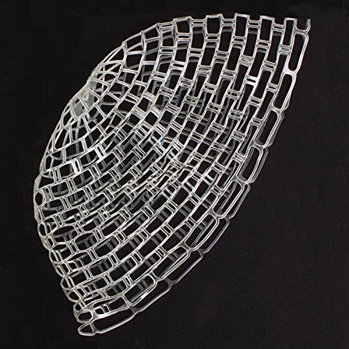kkekos Fish Landing Net Soft Rubber Foldable Fishing Replacement Net for Freshwater Saltwater Without Handle (Large)