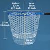 kkekos Fish Landing Net Soft Rubber Foldable Fishing Replacement Net for Freshwater Saltwater Without Handle (Large) view 2