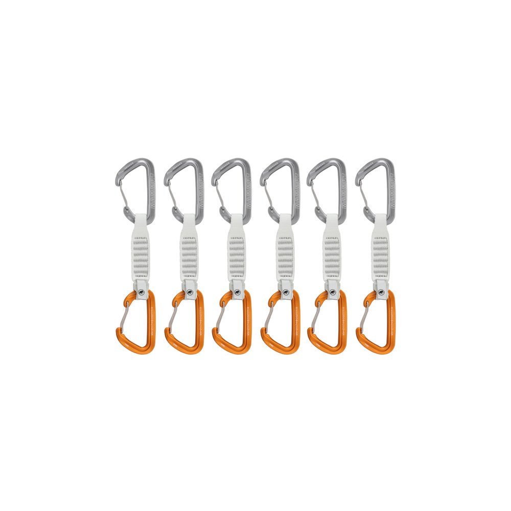 Mammut Sender Wire 6-Pack Quickdraws - Light Grey/Gold 12cm
