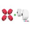 ALIEN PROS (Set of 6 Red & White Mix Bike Handlebar Tape - Wrap Your Bike for an Awesome Comfortable Ride view 1