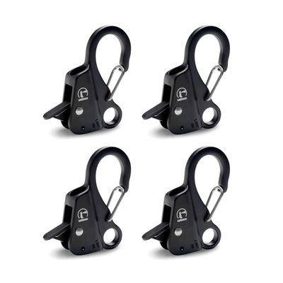 Sebnux Quick Release Boat Fender Clip Boat Bumper Clip (4, Black)