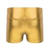Linjinx Kids Girls Metallic Shiny Dance Athletics Shorts Bottoms Sports Gymnastic Workout Yoga Shorts Active Dancewear Gold 6 Years view 2