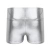 Linjinx Kids Girls Metallic Shiny Dance Athletics Shorts Bottoms Sports Gymnastic Workout Yoga Shorts Active Dancewear Silver 8 Years view 2