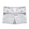 Linjinx Kids Girls Metallic Shiny Dance Athletics Shorts Bottoms Sports Gymnastic Workout Yoga Shorts Active Dancewear Silver 8 Years view 3
