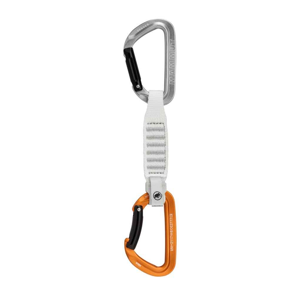 Mammut Sender Keylock Quickdraw - Light Grey/Gold 12cm