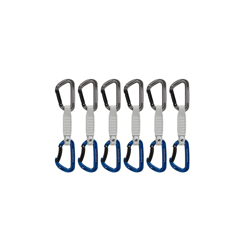 Mammut Workhorse Keylock 6-Pack Quickdraws - Grey/Blue 12cm