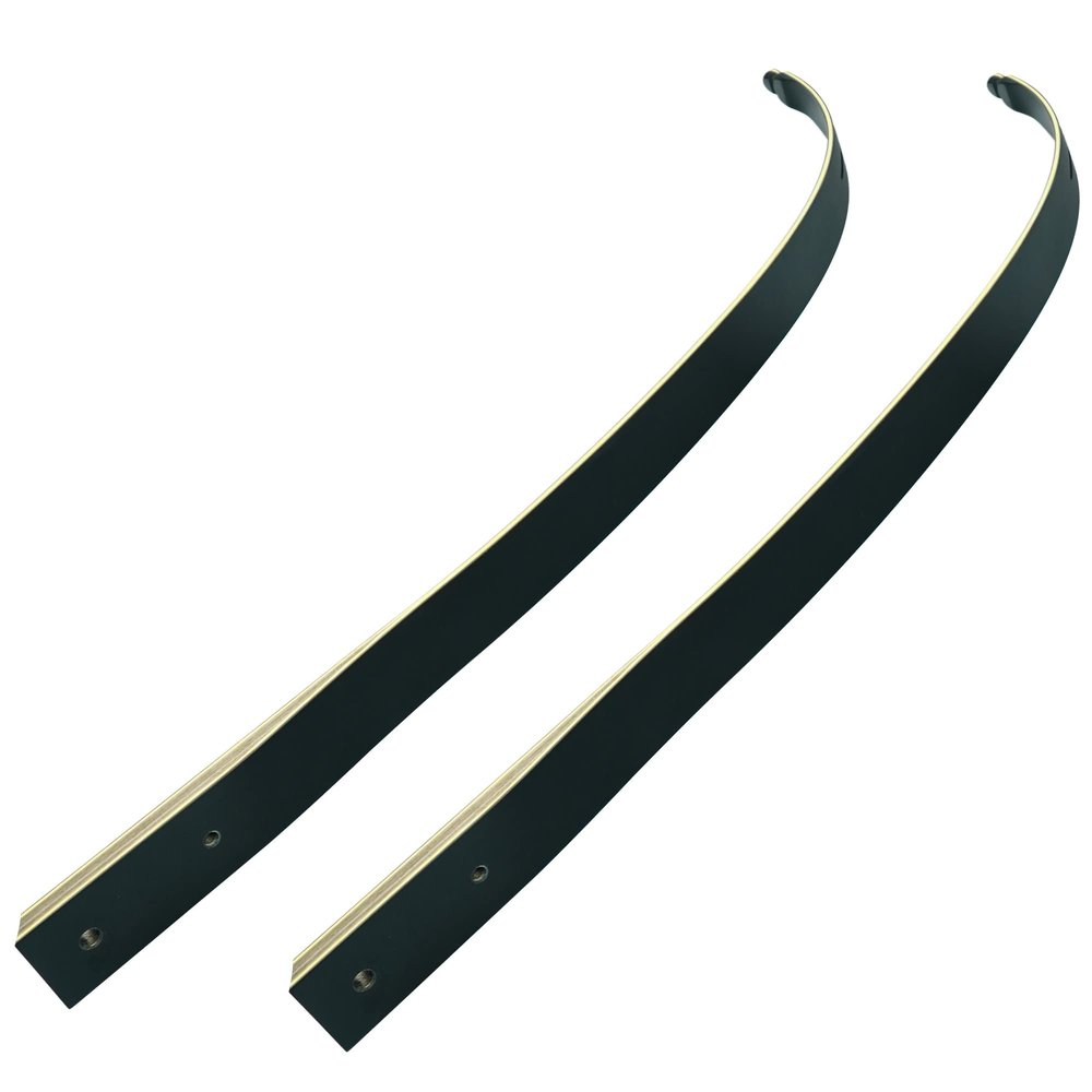Black Hunter Original Recurve Bow Limbs Replacement, GLURAK 60lb Fiberglass and Bamboo Sheet Laminated Bow Limbs